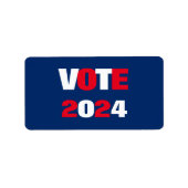 投票2024紅白青の選挙 ラベル (正面)
