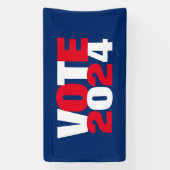 投票2024紅白青の選挙 横断幕 (縦)