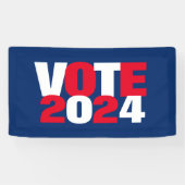 投票2024紅白青の選挙 横断幕 (横)
