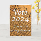 投票2024 もし我々はまだ選挙を持っている カード (黄色い花)