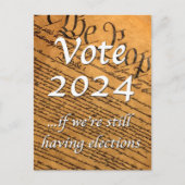 投票2024 もし我々はまだ選挙を持っている ポストカード (正面)