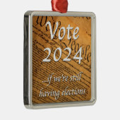 投票2024 もし我々はまだ選挙を持っている メタルオーナメント (右)