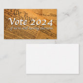 投票2024 もし我々はまだ選挙を持っている 名刺 (正面/裏面)