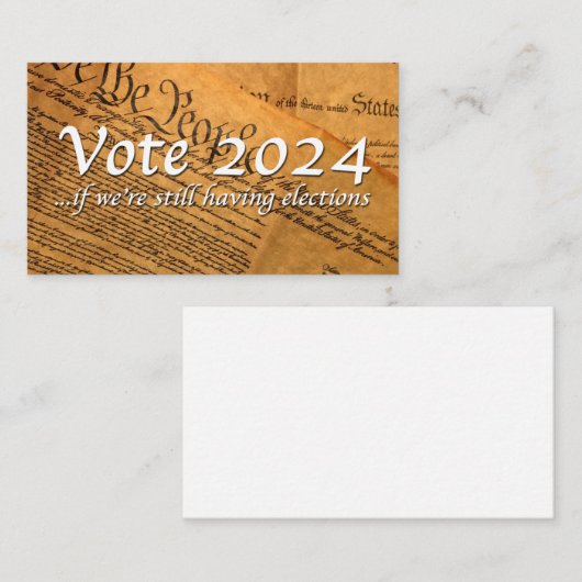 投票2024 もし我々はまだ選挙を持っている 名刺 (正面/裏面)