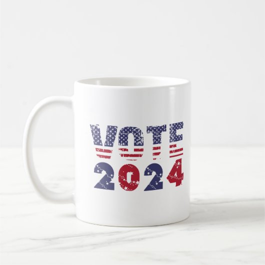 投票2024 ユニセックス コーヒーマグカップ (左)
