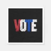 投票2024 USA選挙投票権ヴィンテージ スタンダードカクテルナプキン (正面)