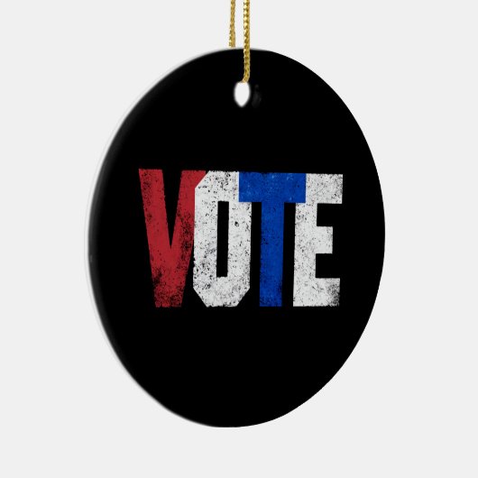投票2024 USA選挙投票権ヴィンテージ セラミックオーナメント (右)