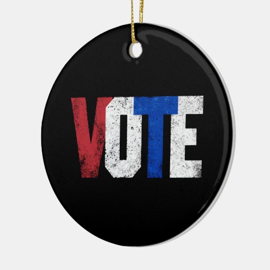投票2024 USA選挙投票権ヴィンテージ セラミックオーナメント (左)