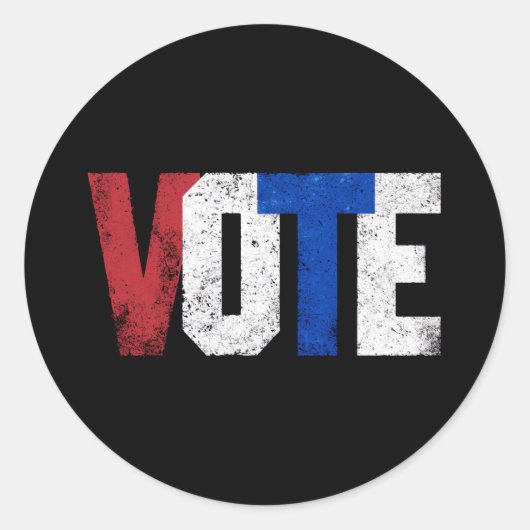 投票2024 USA選挙投票権ヴィンテージ ラウンドシール (正面)