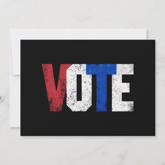 投票2024 USA選挙投票権ヴィンテージ 招待状 (正面)