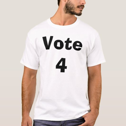 投票4 (挿入物の名前) Tシャツ (正面)