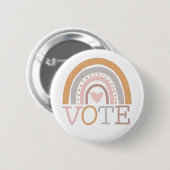 投票 |かわいいパステルレインボー文字デザイン 缶バッジ (正面&裏面)