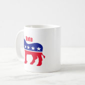 "投票"のアメリカのろば コーヒーマグカップ (正面左)