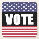 投票 スクエアペーパーコースター (正面)