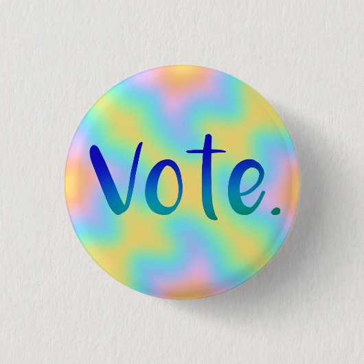 投票。ボタンカラフル 缶バッジ (正面)