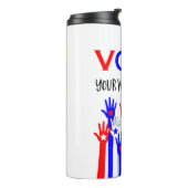 投票！君の声は数える！愛国的な手の星 タンブラー (回転左)