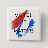 投票!大統領にとって民主主義ハリスが重要だ 缶バッジ (正面)