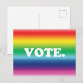 "投票" "投票の投票"プライドlgbtレインボー ポストカード (正面/裏面)