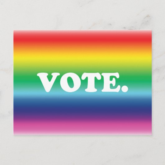 "投票" "投票の投票"プライドlgbtレインボー ポストカード (正面)
