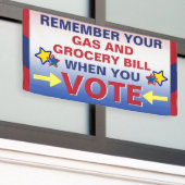 投票 横断幕 (ビルの外側)