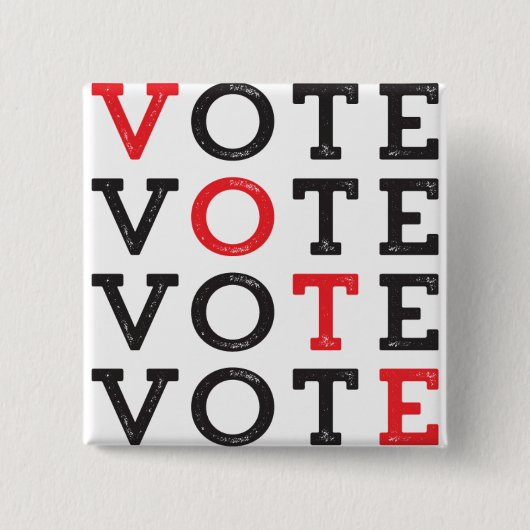 投票-正方形ボタン 缶バッジ (正面)
