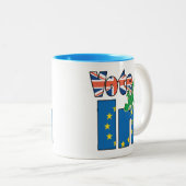 投票(残して下さい) - EU -イギリスの国民投票 ツートーンマグカップ (正面右)