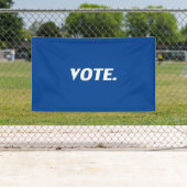 "投票"白い文字、青い背景 横断幕 (インサイチュ)