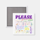 投票!磁石カスタマイズ マグネット (正面/裏面)