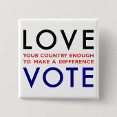 投票! 缶バッジ (正面)