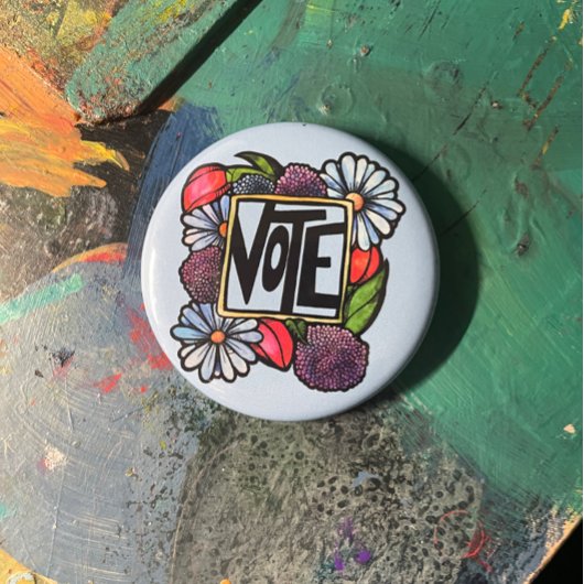 投票 缶バッジ