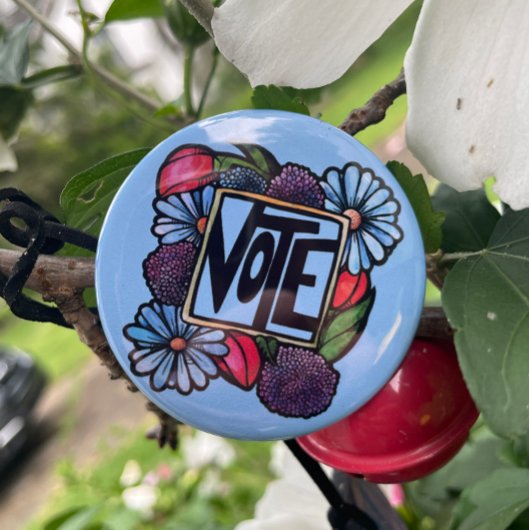 投票 缶バッジ