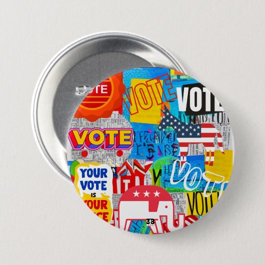 投票！ 缶バッジ (正面&裏面)