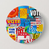 投票！ 缶バッジ (正面)