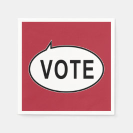 投票 – 赤 スタンダードカクテルナプキン