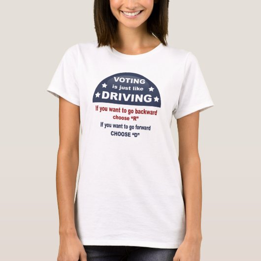 投票-運転します Tシャツ (正面)