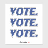"投票"青い文字 –  シール (シート)