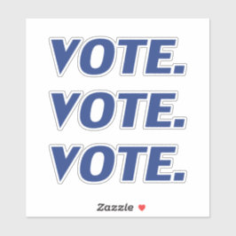 "投票"青い文字 –  シール