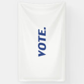 "投票"青い文字、白い背景 横断幕 (縦)