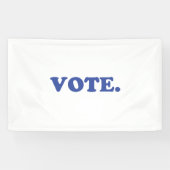 "投票"青い文字、白い背景 横断幕 (横)