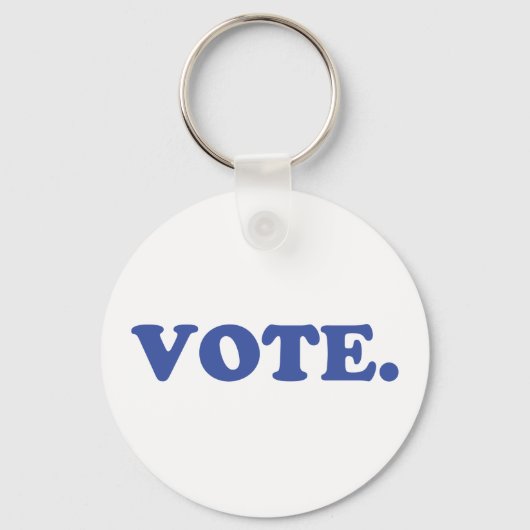 投票 – 青い白 キーホルダー (正面)