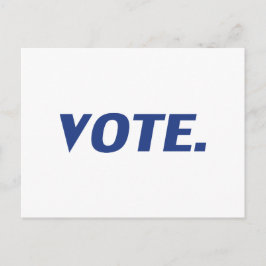 "投票"青い白 ポストカード