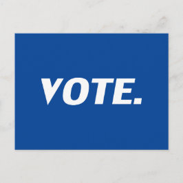 "投票"青い白 ポストカード