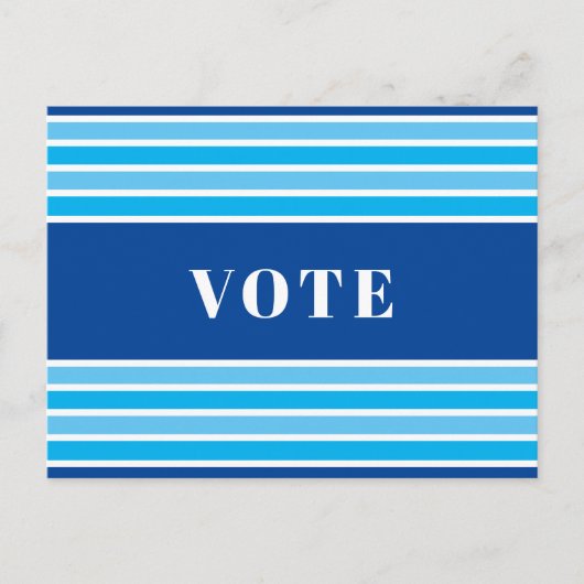 投票。青い線ポストカード ポストカード (正面)