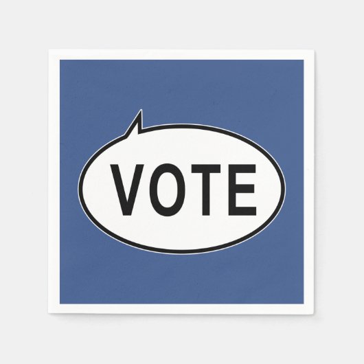 投票 – 青 スタンダードカクテルナプキン (正面)