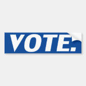 投票 – 青/白 – バンパーステッカー (正面)