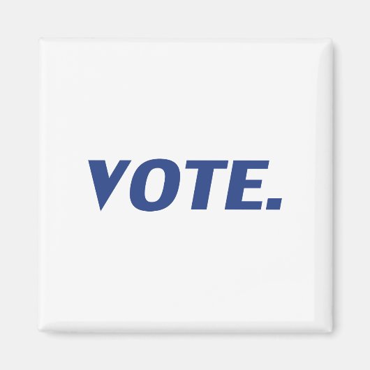 "投票"青、白 –  マグネット (正面)