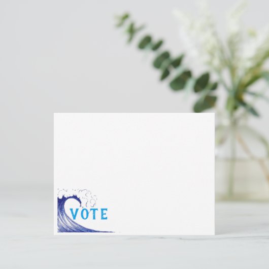 投票！- Blue Wave 2020 ポストカード (スタンド正面)