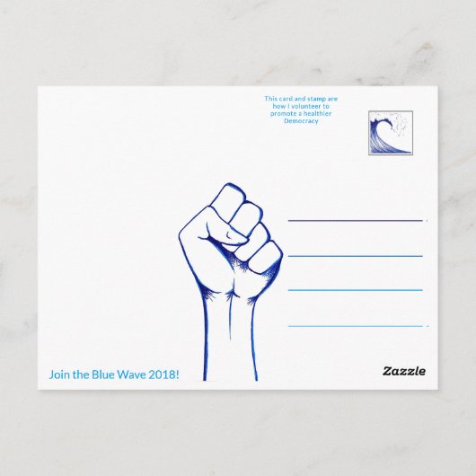 投票！- Blue Wave 2020 ポストカード (裏面)