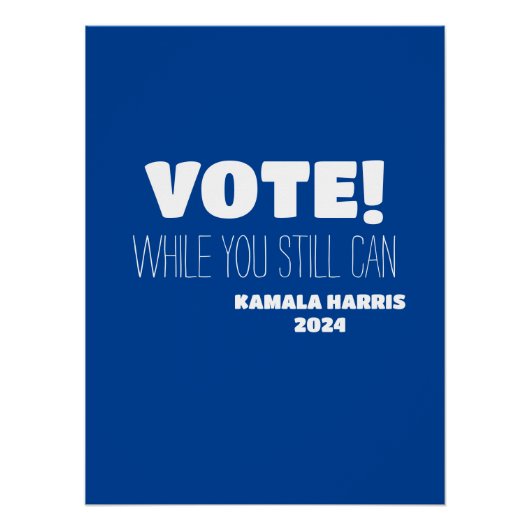 投票!Kamala Harris 2024を使って ポスター (正面)