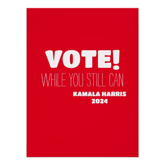 投票！Kamala Harris 2024を使って ポスター (正面)